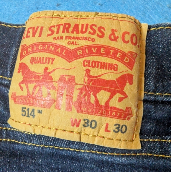 Levi’s 514 Straight Leg Jeans – Dark Wash – W30 L30 - Picture 4 of 8